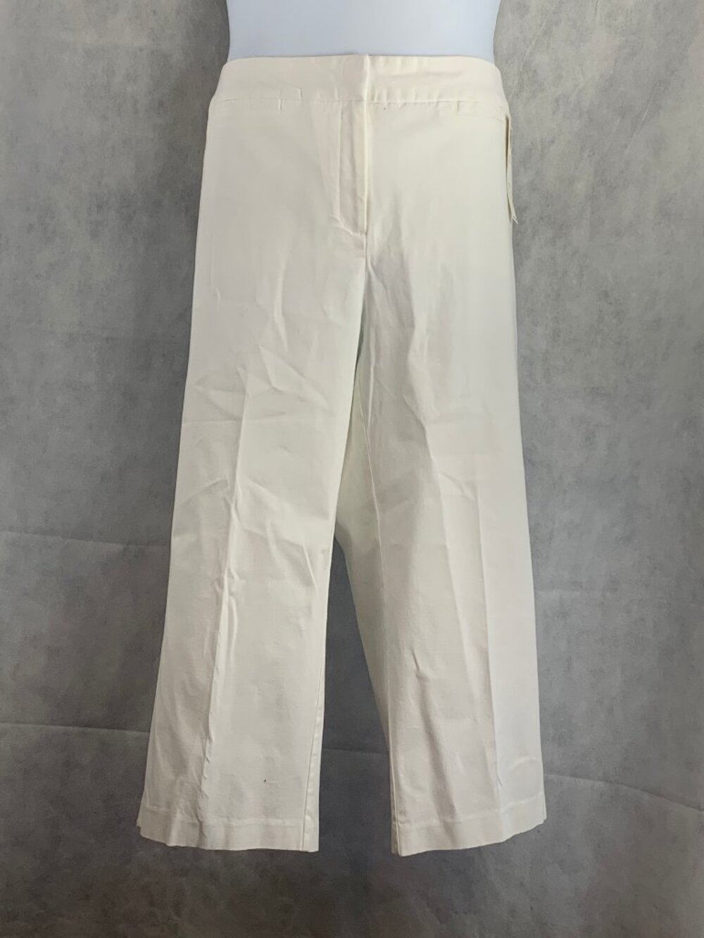 Charter Club Women's Plus Size Classic Fit Capri Pants, White, 24W